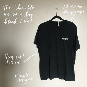 Black AMDG t-shirt